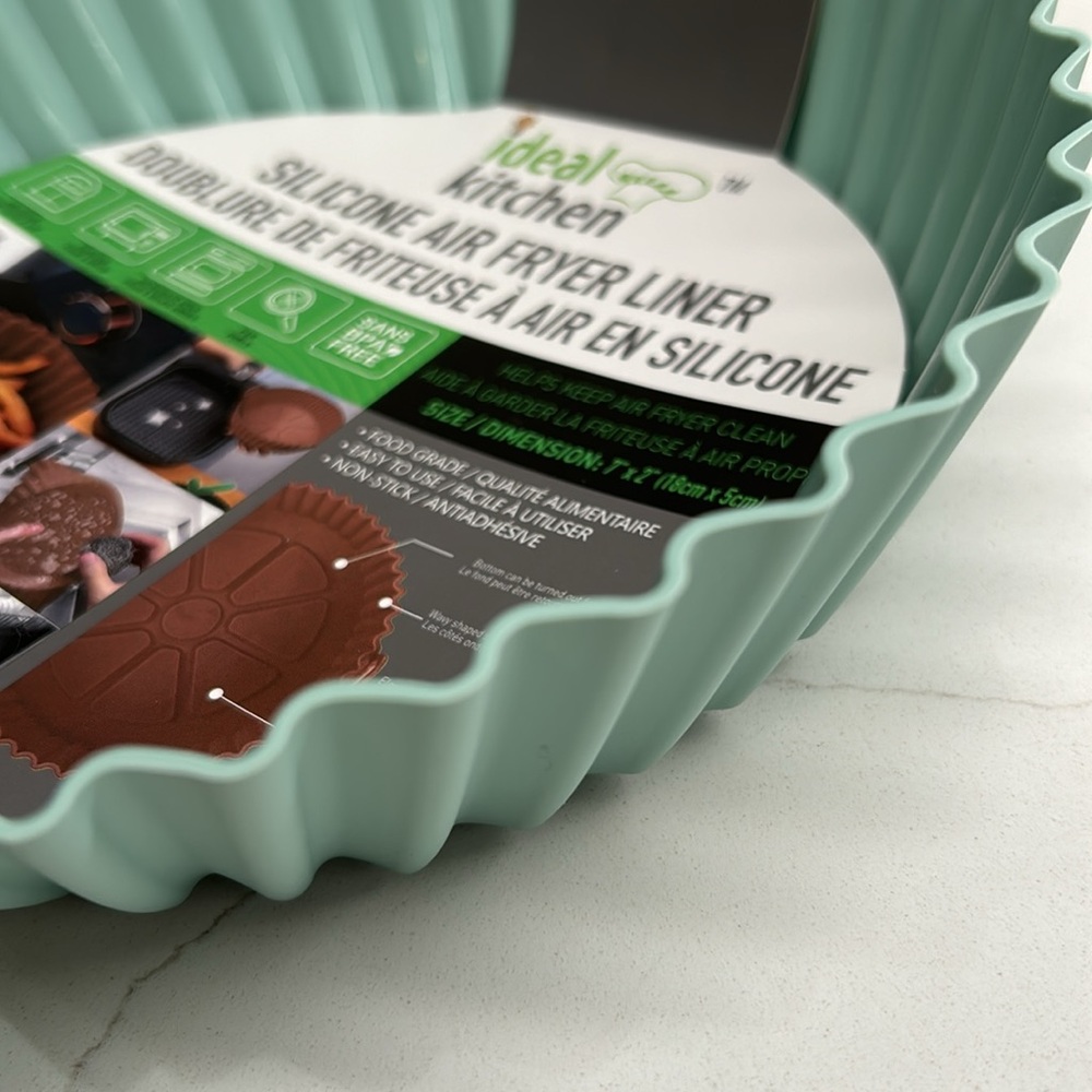 💕 Silicone 7” Air Fryer Liner Food Grade Non Stick BPA Free New In Package - Picture 3 of 11